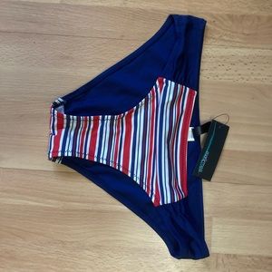 Red White & Blue Bikini Bottom by Mariemeili